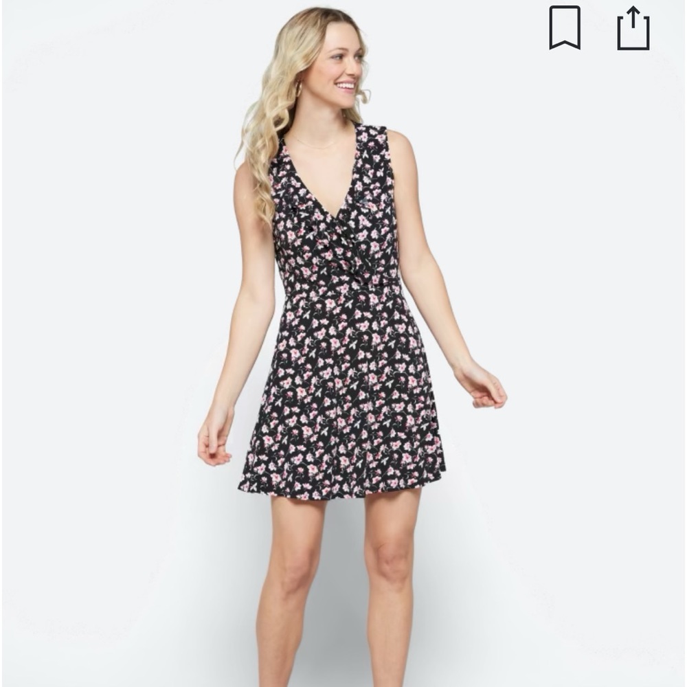 Black floral dress
